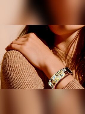 Vintage Stylish Hinged Cuff Bracelet